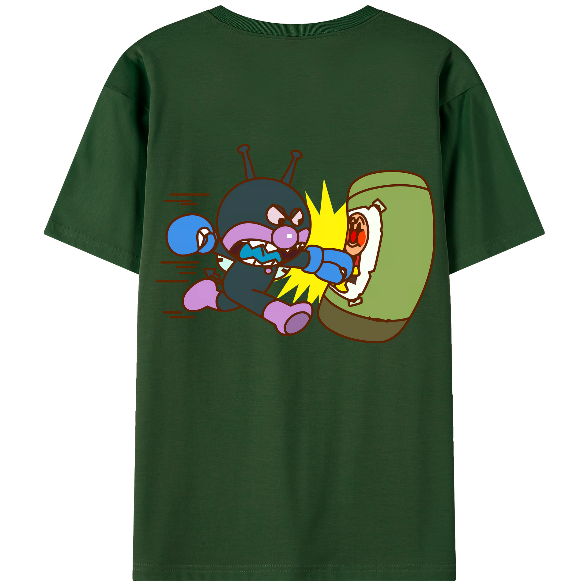 （画像用） アンパンマン Anpanman 綿100％半袖Tシャツ（背面プリント）